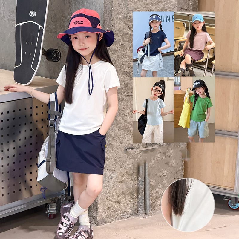 【KID】マインガールズデイリーベーシック半袖Tシャツ