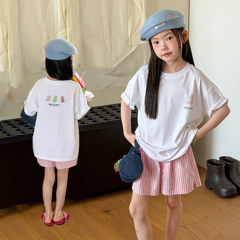 【KID】キャンプテントイラストバックプリント半袖Tシャツ