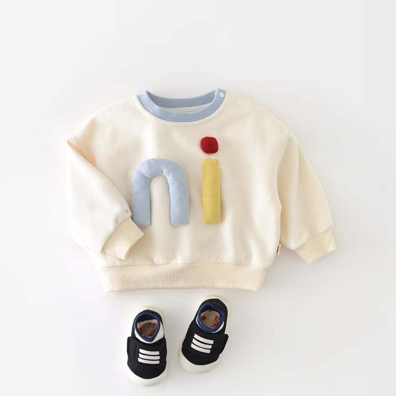 【BABY】アルファベットクッションロゴトレーナー