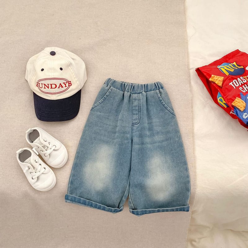 【BABY】メロディルーズワイドストレートデニムパンツ