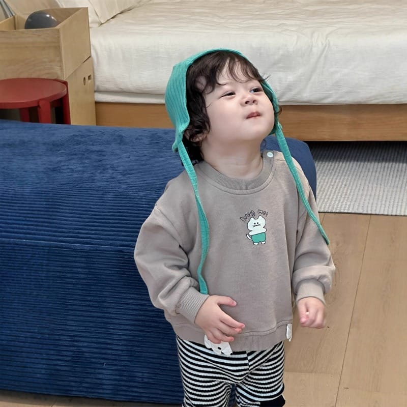 【BABY】ハグミーキャットプリントスウェットトレーナー