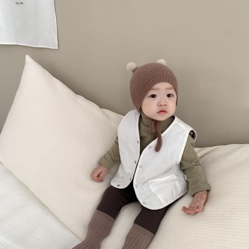 【BABY】リバーシブルチェックベーシックベスト