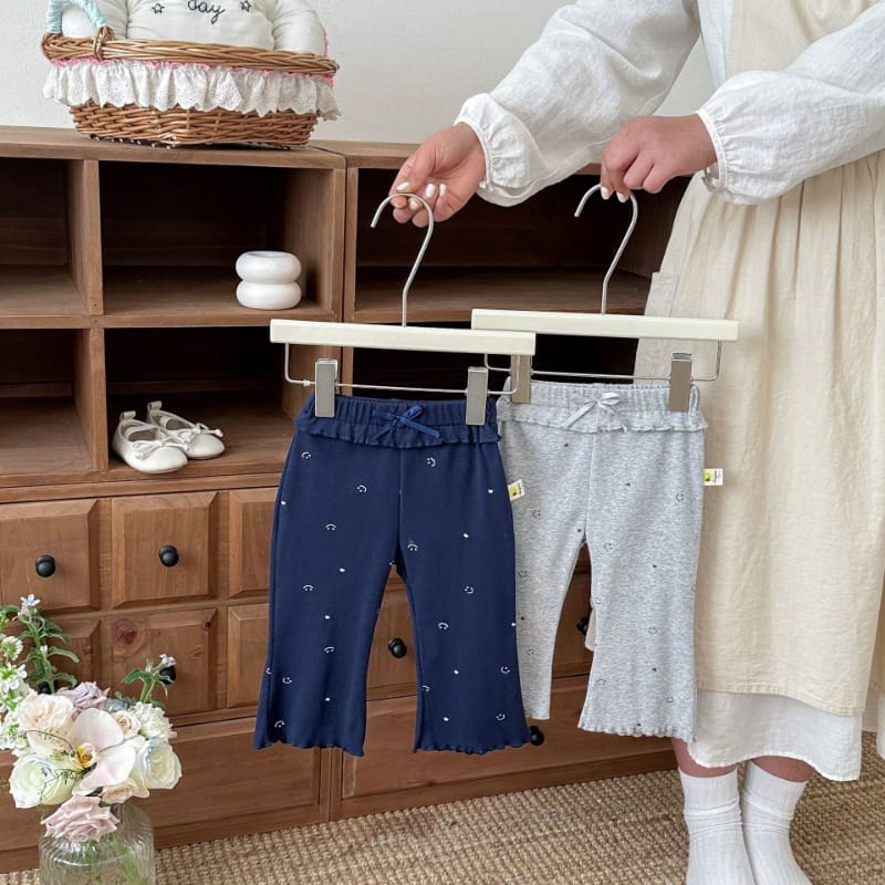 【BABY】ストレッチスマイルリボンフレアパンツ