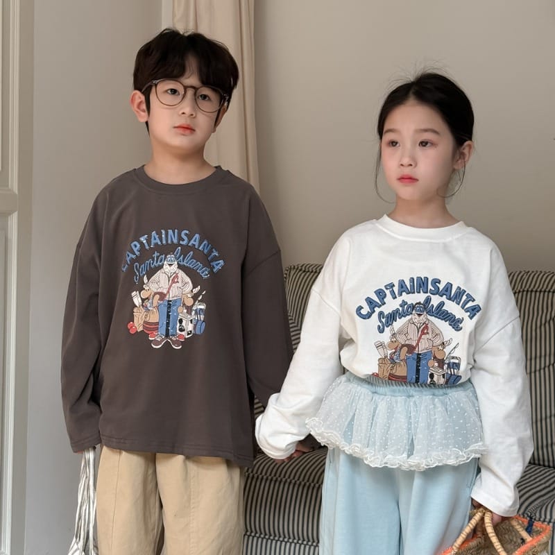 【KID】キャプテンプリントキャラクター長袖Tシャツ