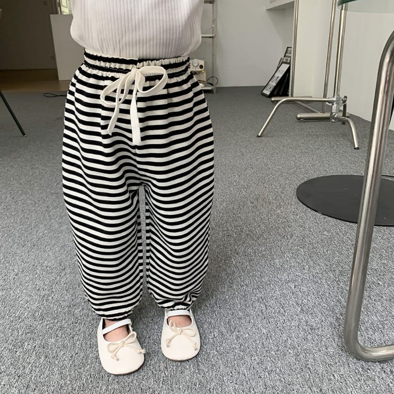 ストライプカジュアルジョガースウェットパンツ