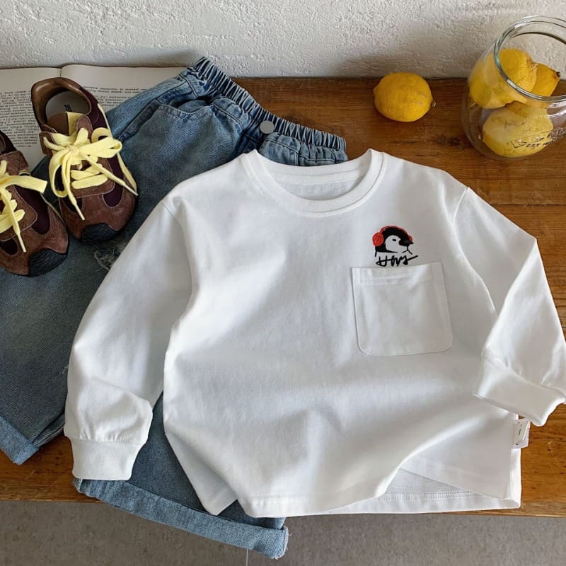ヘッドセットペンギン長袖Tシャツ