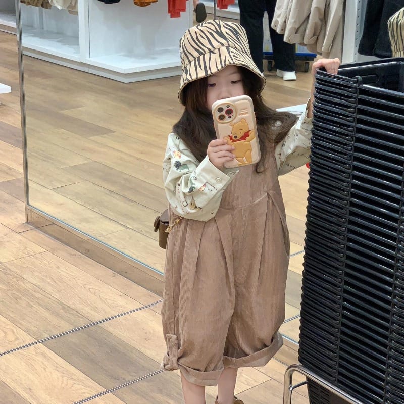 【セット】トトドローイングシャツコーデュロイサロペットセットアップ