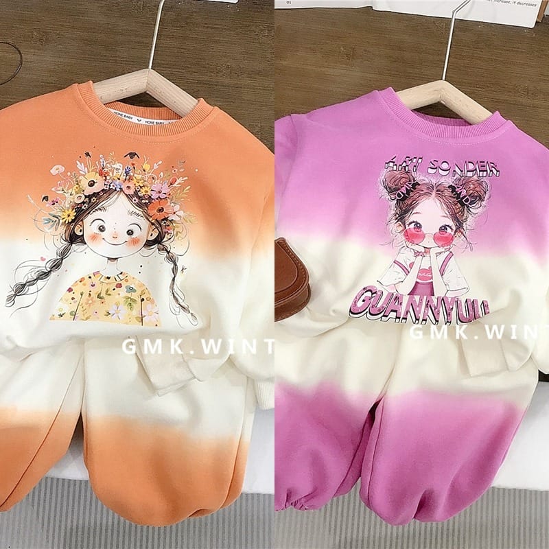 グラデーションフラワーガール上下セット