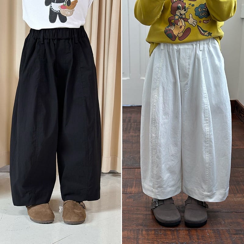 【KID】ステッチ切替ラインバルーンワイドパンツ