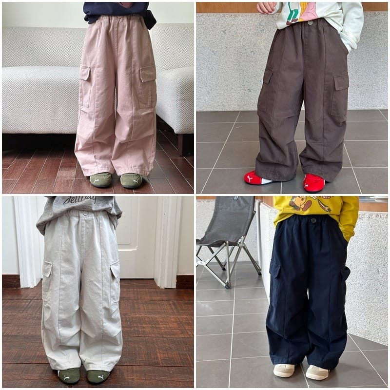 【KID】ウォッシュドサイドポケットカーゴパンツ