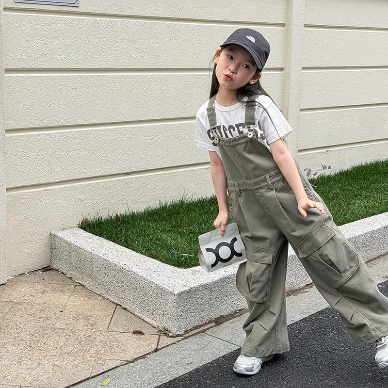 【KID】グリーンドリームカーゴサロペットパンツ