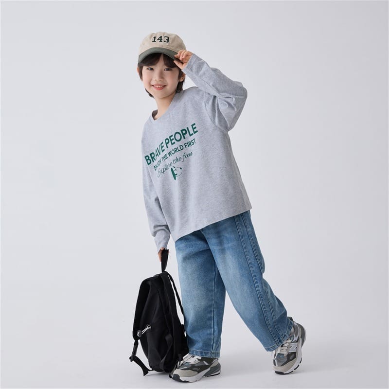 アルファベット英字レタープリント長袖Tシャツ