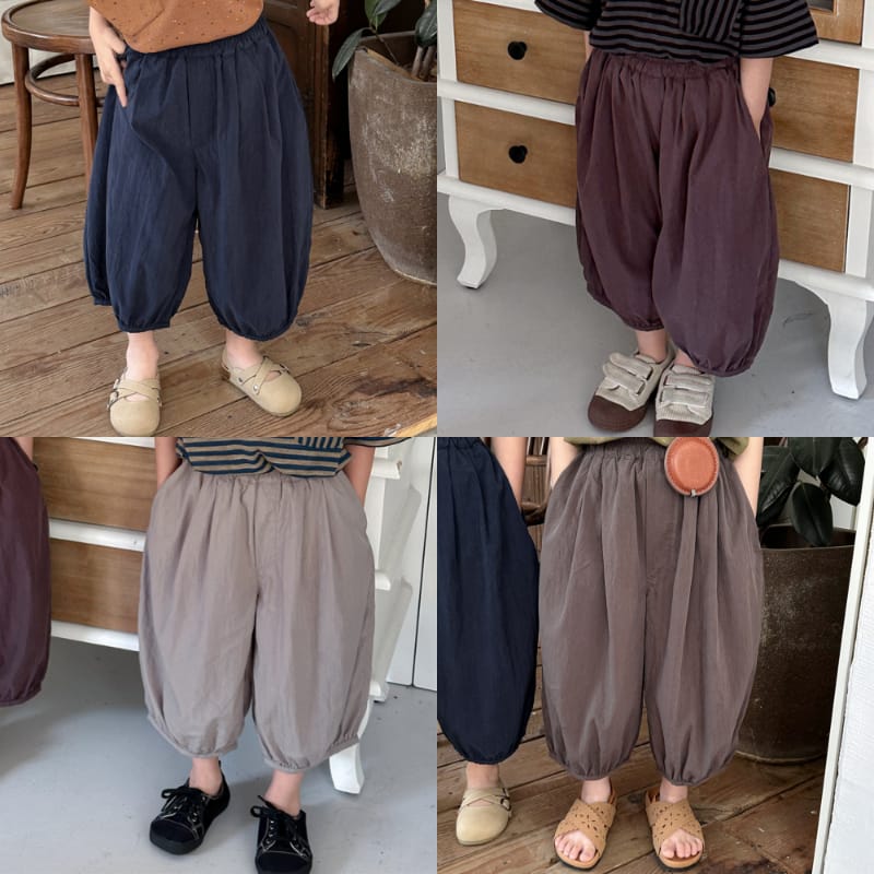 【KID】ピンタックデザインバルーンクロップドパンツ