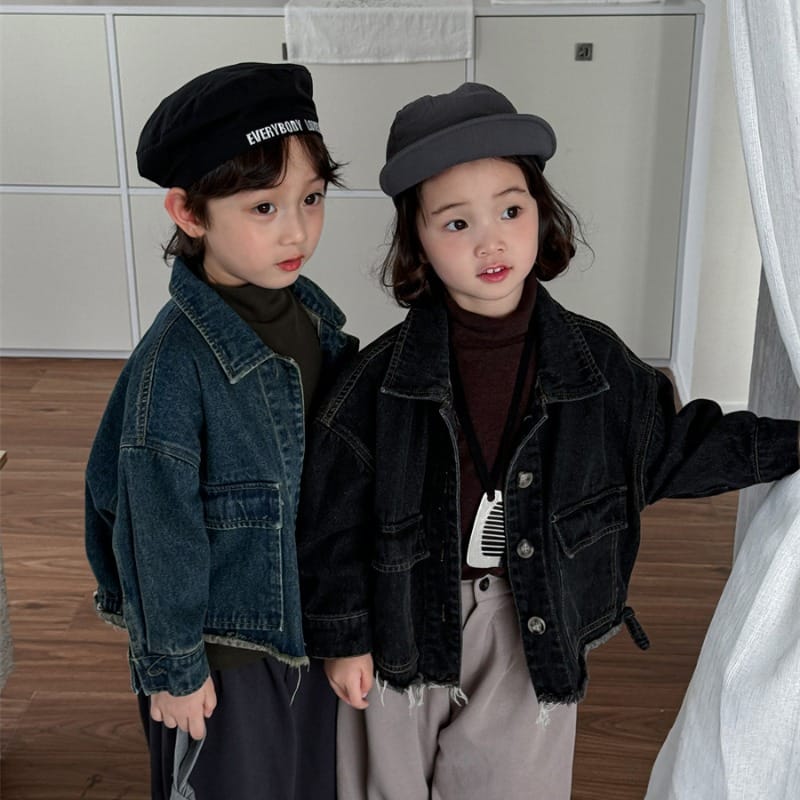 【KID】ヴィンテージ風カットオフデニムジャケット