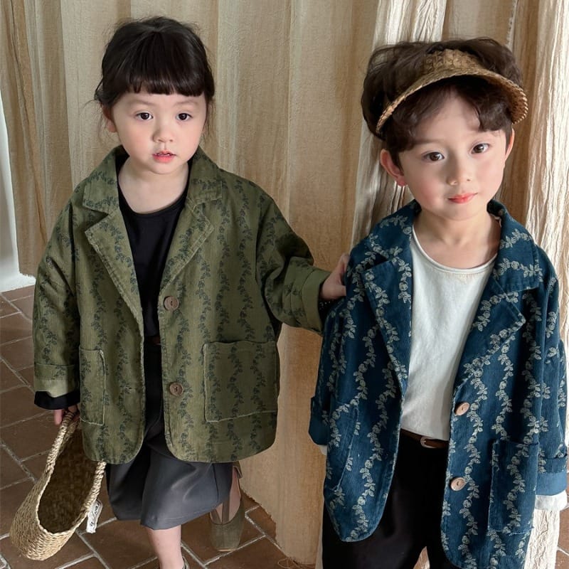 【KID】リーフラインコーデュロイテーラードジャケット