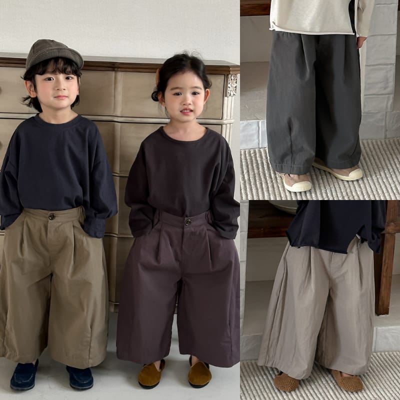 【KID】ホープクッキー九分丈コットンワイドパンツ