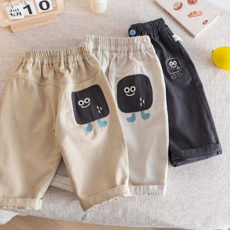 【KID】ブラックボックスキャラクター刺繍ロングパンツ