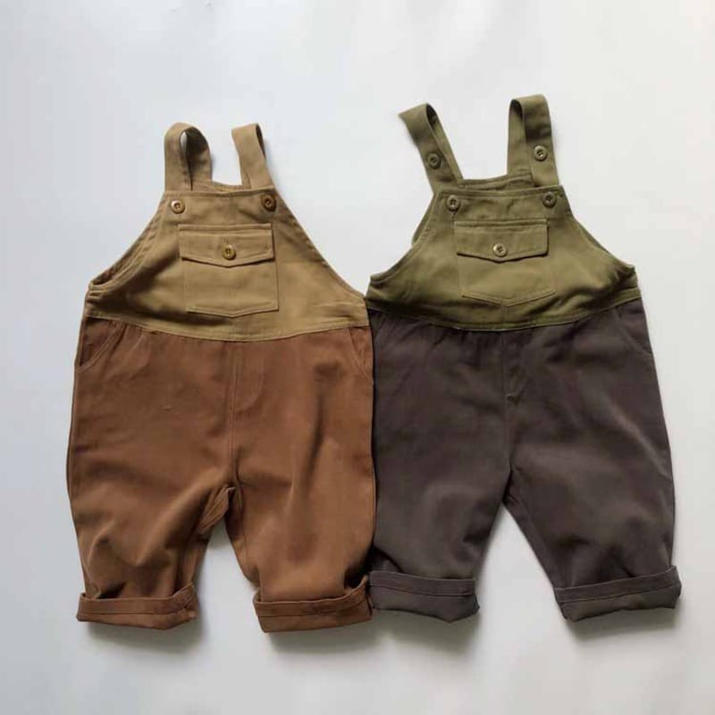 【KID】キッチュパッチ配色サロペットパンツ