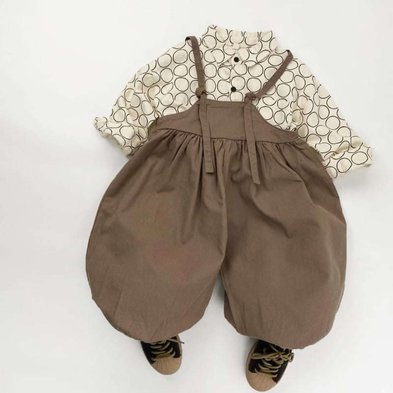 【KID】ウォルナットサロペットバルーンパンツ