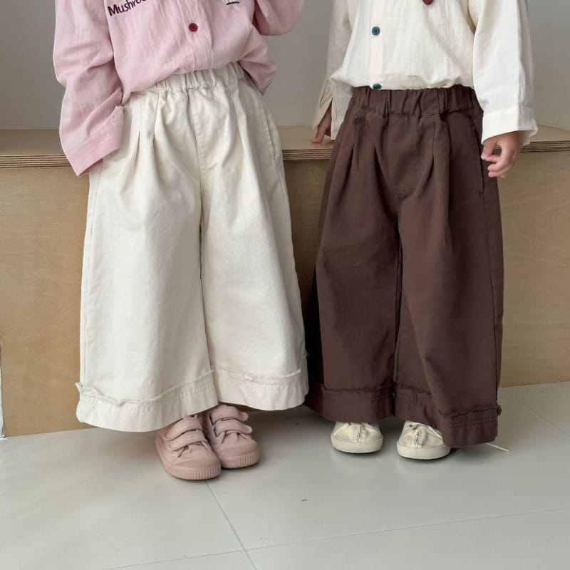 【KID】カットオフロールアップワイドパンツ