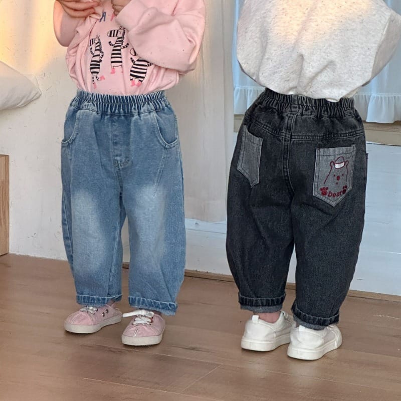【KID】ゆったりワイドシルエットデニムパンツ