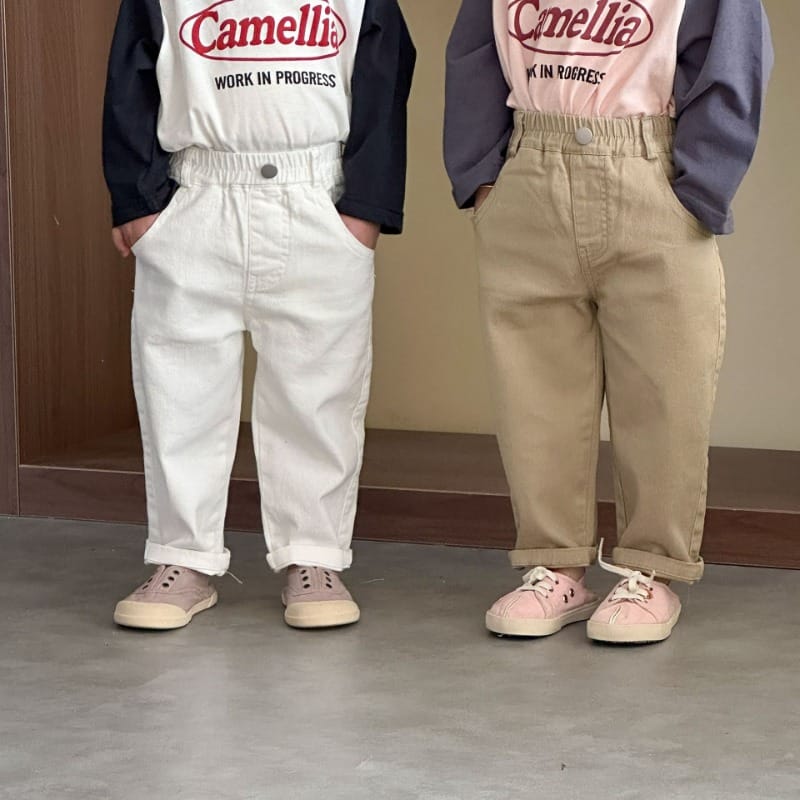 コットンストレッチカジュアルロングパンツ