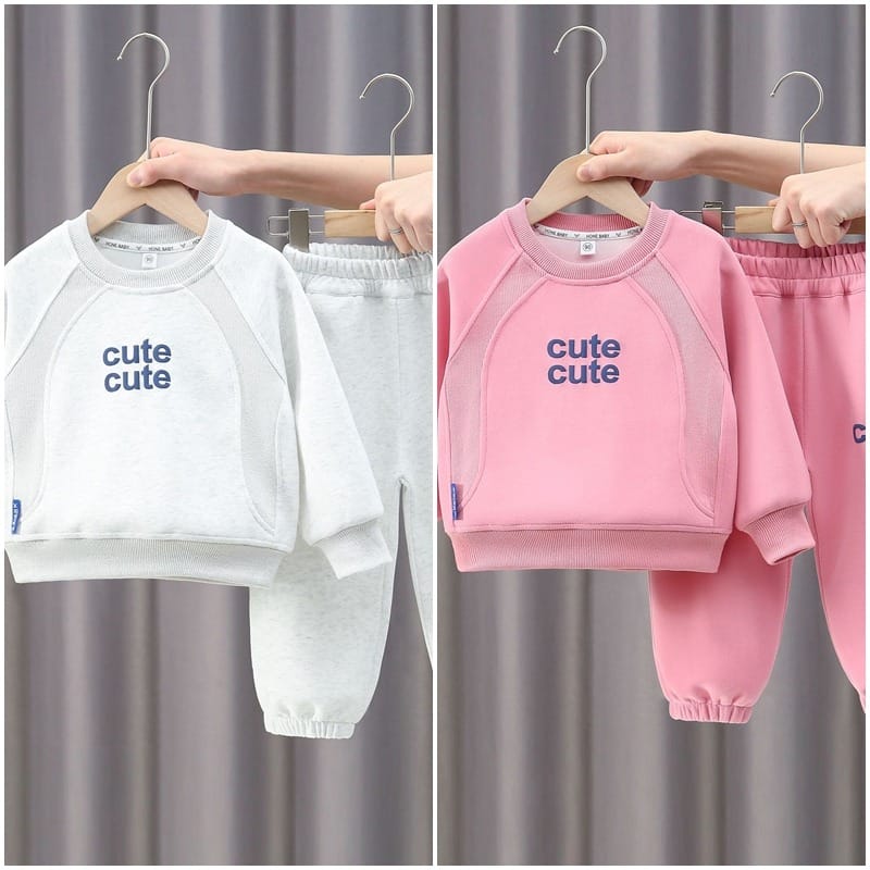 【セット】cuteロゴプリントスウェット上下セット