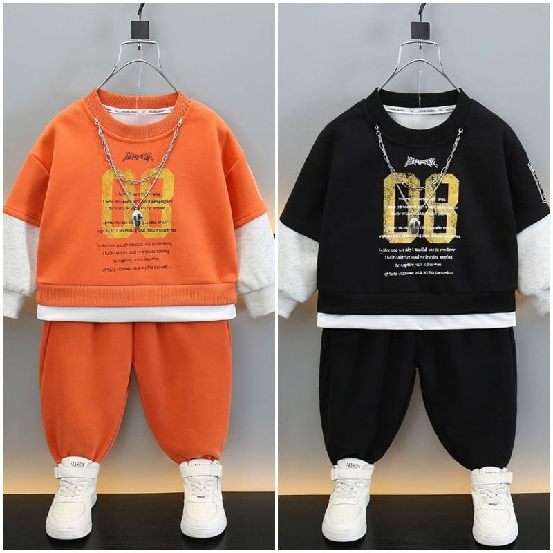 【セット】08ネックレスプリントレイヤード上下セット