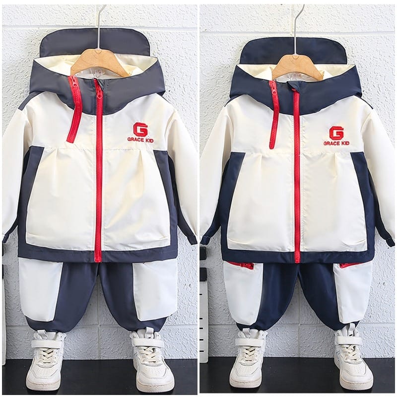 バイカラー配色スポーティー上下セット
