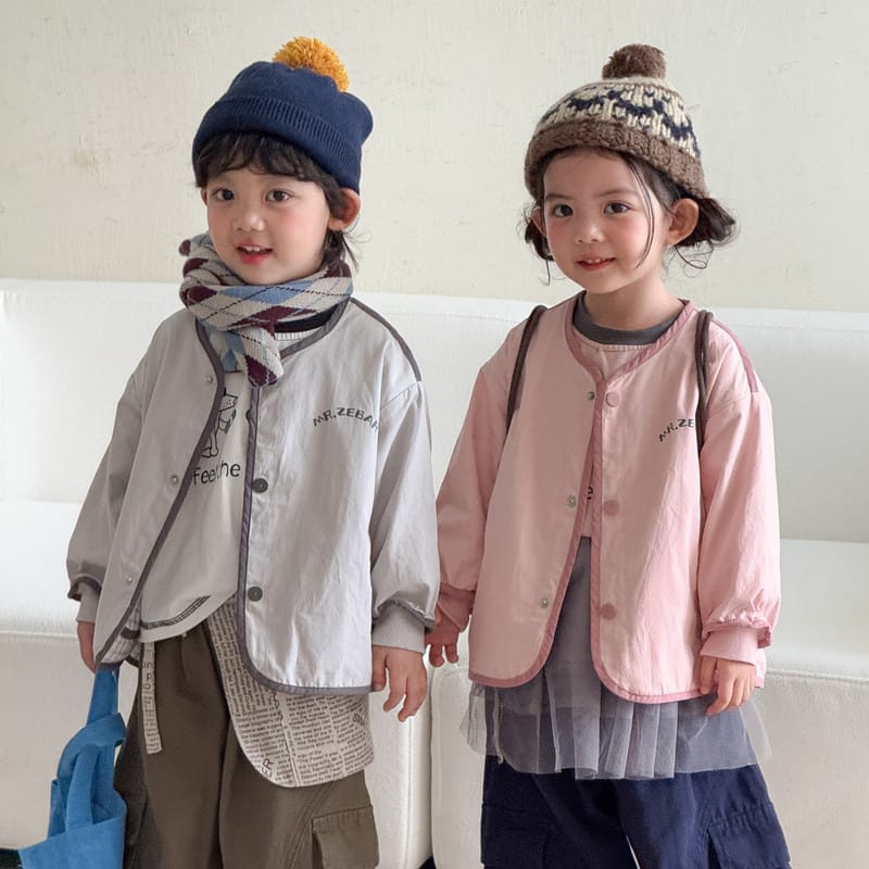 【KID】ゼバラスパイピングノーカラーリバーシブルジャケット