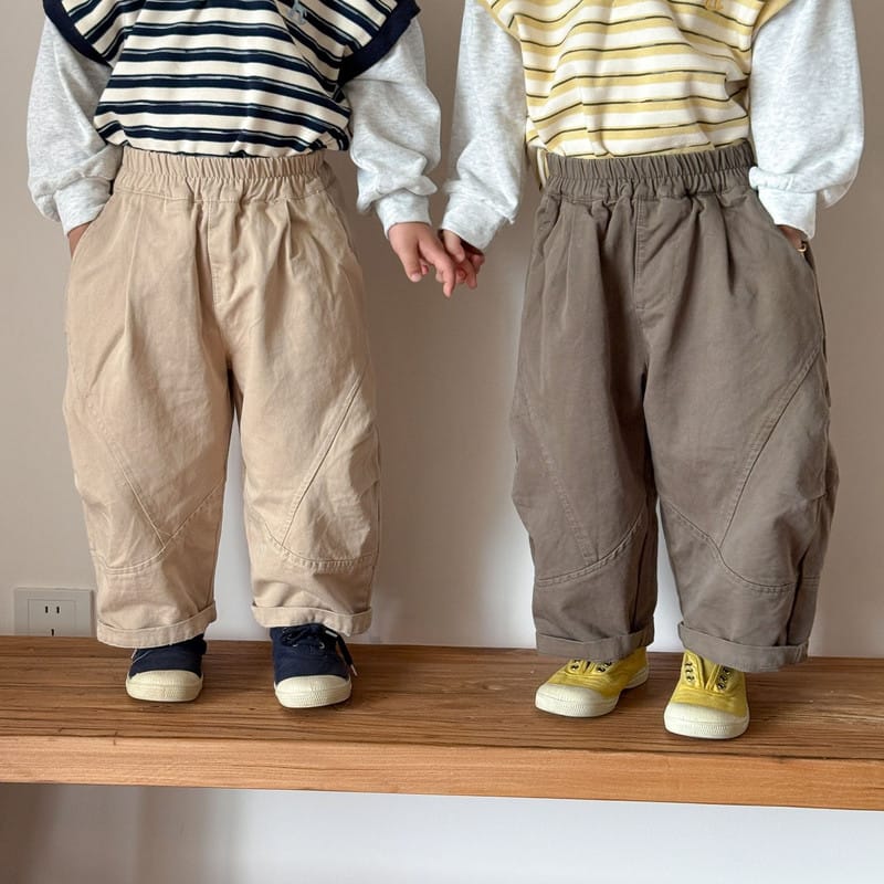 【KID】コリックコットンカーブシルエットロングパンツ