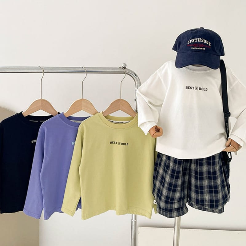 英字ロゴプリント長袖クルーネックTシャツ
