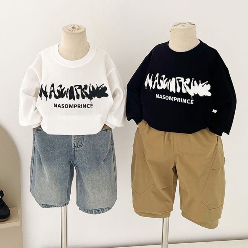 メゾンプリンス英字プリント長袖Tシャツ