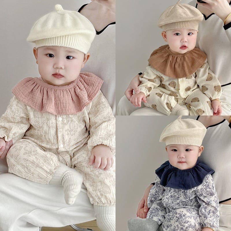 【BABY】エンジェルプリントベビー長袖ロンパース