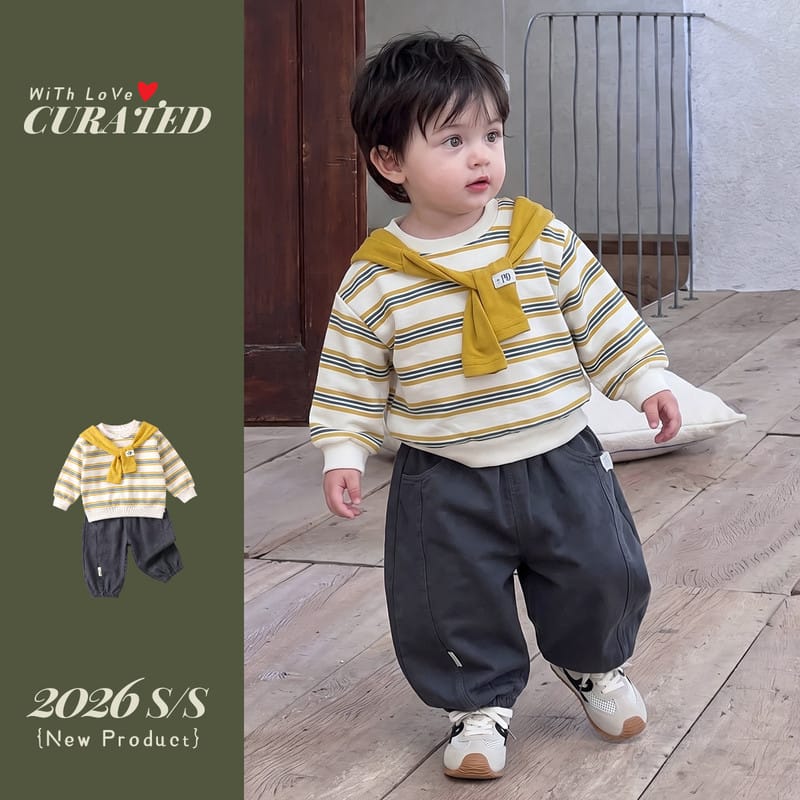【セット】ストライプトレーナーショールパンツセットアップ