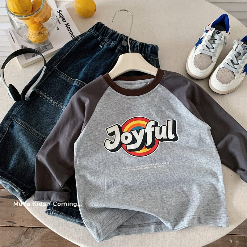 【KID】ジョイフルロゴプリントラグラン長袖Tシャツ
