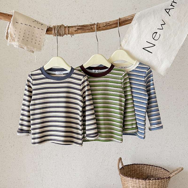 マルチストライプ長袖Tシャツ