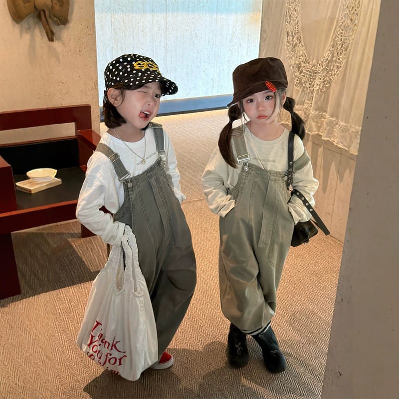 【KID】ヴィンテージ風ワークサロペットパンツ