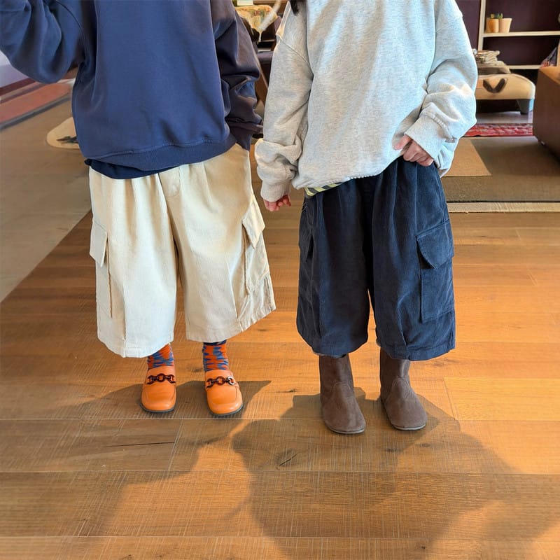 【KID】サイドポケットコーデュロイワイドパンツ
