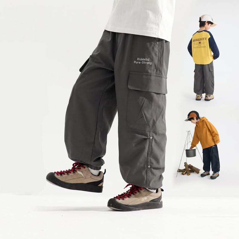 【KID】男の子アウトドアキャンプカーゴパンツ